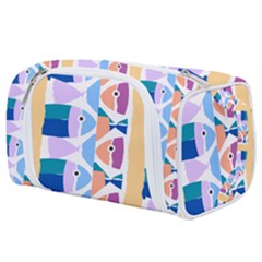 Illustrations Of Fish Texture Modulate Sea Pattern Toiletries Pouch by anzea