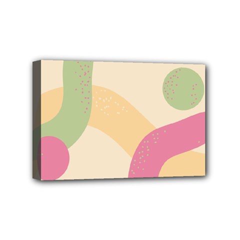 Line Pattern Dot Mini Canvas 6  X 4  (stretched) by anzea