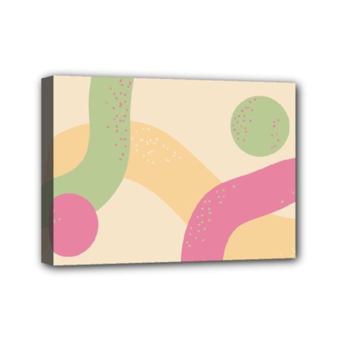 Line Pattern Dot Mini Canvas 7  X 5  (stretched) by anzea