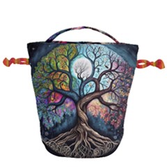 Tree Colourful Drawstring Bucket Bag by Ndabl3x