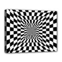 Optical Illusion Chessboard Tunnel Canvas 14  x 11  (Stretched) View1