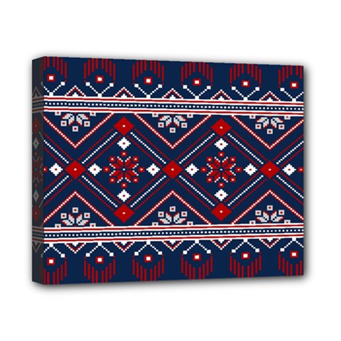 Ukrainian Folk Seamless Pattern Ornament Art Canvas 10  X 8  (stretched) by Bedest