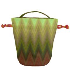 Zig Zag Chevron Classic Pattern Drawstring Bucket Bag by Apen