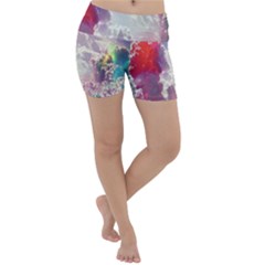 Clouds Multicolor Fantasy Art Skies Lightweight Velour Yoga Shorts by Ket1n9