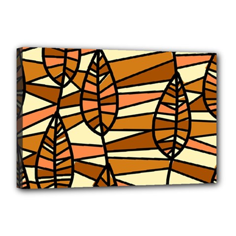 Autumn Leaf Mosaic Seamless Canvas 18  X 12  (stretched) by Hannah976