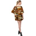 Autumn Leaf Mosaic Seamless Oversized Chiffon Top View2