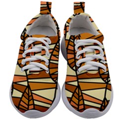 Autumn Leaf Mosaic Seamless Kids Athletic Shoes by Hannah976