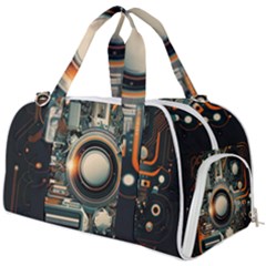 Technology Robot Internet Processor Burner Gym Duffle Bag by Ravend