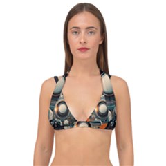 Technology Robot Internet Processor Double Strap Halter Bikini Top by Ravend