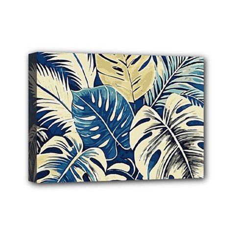 Abstract Art Tropical Leaves Mini Canvas 7  X 5  (stretched) by Valentinaart