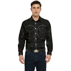Math Board Circuit Circuits Computer Shield Tech Technology Men s Long Sleeve Pocket Shirt  by Loisa77