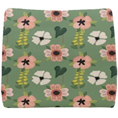 Flower Green Pink Pattern Floral Seat Cushion by anzea