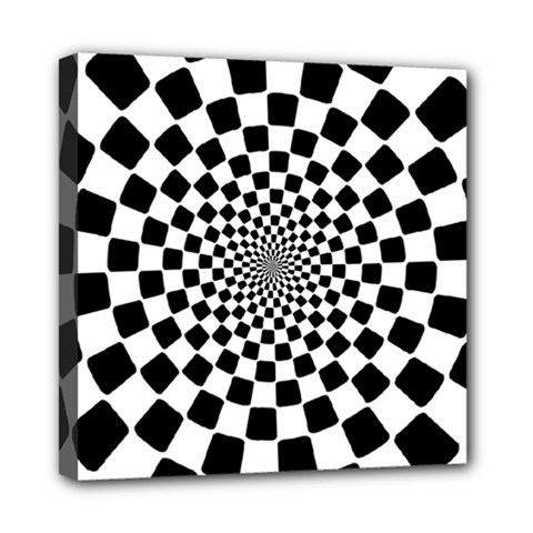 Geomtric Pattern Illusion Shapes Mini Canvas 8  X 8  (stretched) by Grandong