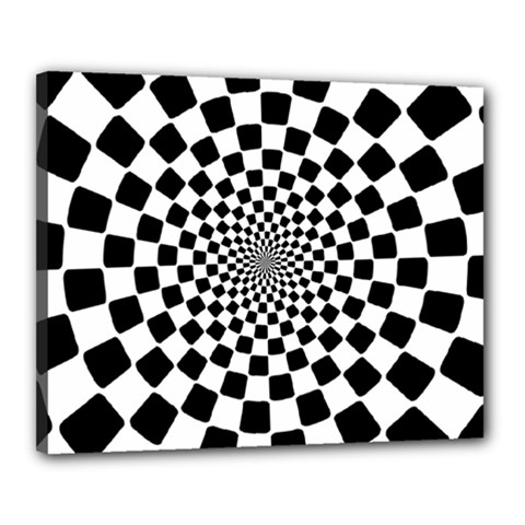 Geomtric Pattern Illusion Shapes Canvas 20  X 16  (stretched) by Grandong