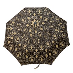 Vintage Batik Art Architecture Pattern Folding Umbrellas by Ravend