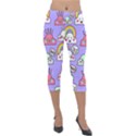 Cloud Seamless Pattern Lightweight Velour Capri Leggings  View1