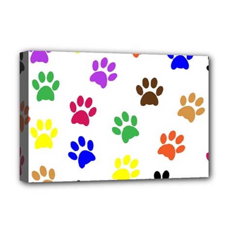 Pawprints Paw Prints Paw Animal Deluxe Canvas 18  X 12  (stretched) by Apen
