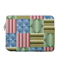 Patchwork Tile Pattern Mosaic 13  Vertical Laptop Sleeve Case With Pocket by Loisa77