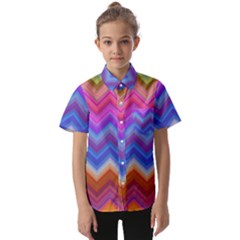 Pattern Chevron Zigzag Background Kids  Short Sleeve Shirt by Grandong