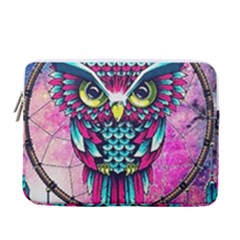 Owl Dreamcatcher 13  Vertical Laptop Sleeve Case With Pocket by Grandong