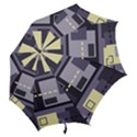 Pattern Design Abstract Lilac Hook Handle Umbrellas (Medium) View2