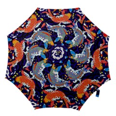 Koi Fish Traditional Japanese Art Hook Handle Umbrellas (small) by Perong