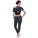 Cosmos Rocket Spaceship Ufo Short Sleeve Cropped Jacket View2