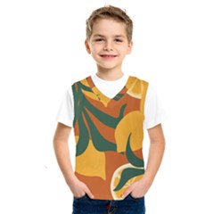 Lemon Citrus Fruit Summer Painting Drawing Kids  Basketball Tank Top by Grandong