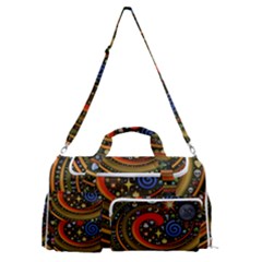 Swirl Vortex Emoji Cyclone Motion Art Sports Gym Duffle Bag With Shoe Compartment by Paksenen