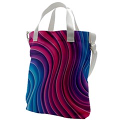 Spiral Swirl Pattern Light Circle Canvas Messenger Bag by Ndabl3x