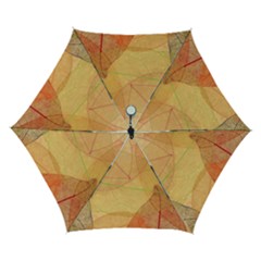 Leaves Patterns Colorful Leaf Pattern Automatic Folding Umbrella With Case (small) by Cemarart
