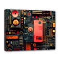 Tech Technology Pattern Canvas 14  x 11  (Stretched) View1
