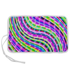 Neon Trippy Swirls Twirls Design Pen Storage Case (m) by Salmanaz77