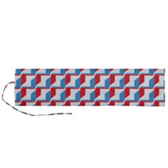 Fabric Geometric Pattern Background Roll Up Canvas Pencil Holder (l) by Salmanaz77