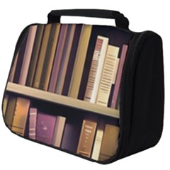 Books Bookshelves Office Fantasy Background Artwork Book Cover Apothecary Book Nook Literature Libra Full Print Travel Pouch (big) by Posterlux