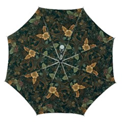 Floral Seamless Pattern Decorative Automatic Folding Umbrella With Case (medium) by Paksenen
