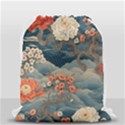 Seamless Pattern Chinoiserie Flowers Drawstring Bag (Small) View2