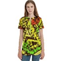 5676 ErickSays Women s Zip Front V-Neck Short Sleeve Casual Top Pocket Shirt View1