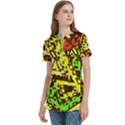 5676 ErickSays Women s Zip Front V-Neck Short Sleeve Casual Top Pocket Shirt View2
