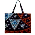 Fractal Triangle Geometric Abstract Pattern Zipper Mini Tote Bag View2