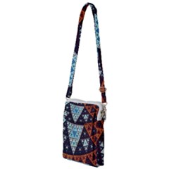 Fractal Triangle Geometric Abstract Pattern Multi Function Travel Bag by Cemarart