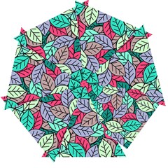 Pattern Leaves Background Nature Automatic Folding Umbrella With Case (small) by Proyonanggan