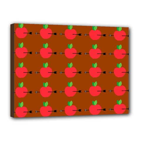 Apple Arrow Pattern Design Drawing Canvas 16  X 12  (stretched) by Proyonanggan