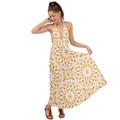 Oaxaca Black Mud Mexico Indigenous Backless Maxi Beach Dress by anzea