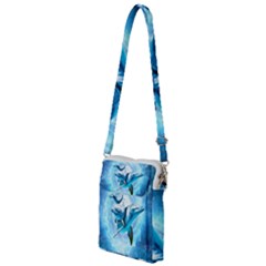 Dolphin Blue Sea Fantasy Multi Function Travel Bag by Maspions