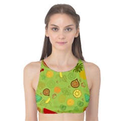 Art Fruits Pattern Tank Bikini Top by Maspions