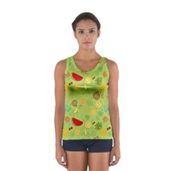 Art Fruits Pattern Sport Tank Top  by Maspions