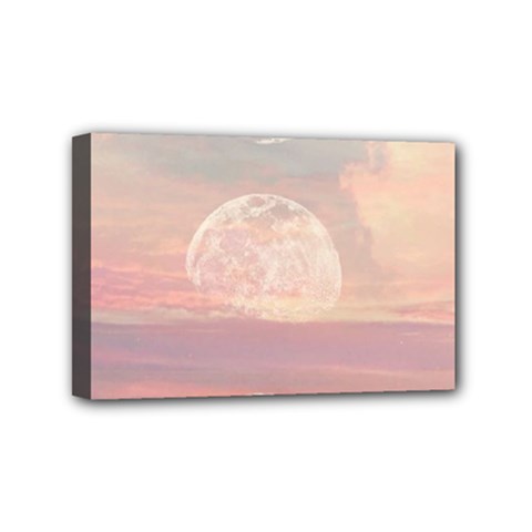 Moon Phase, Cloud, Clouds, Moon, Pastel Mini Canvas 6  X 4  (stretched) by kyorashop23