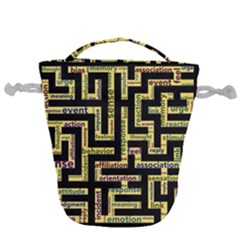 Mindset Stimulus Response Emotion Drawstring Bucket Bag by Paksenen