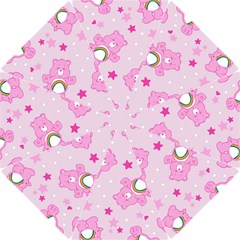 Cheer Bear Pink, Care, Care Bears, Cartoon Hook Handle Umbrellas (small) by kyorashop23